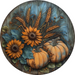 Fall Sign Pumpkin Dco-01760 For Wreath 10’ Round Metal