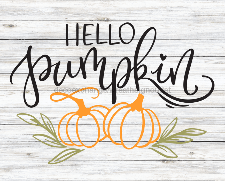 Fall Sign Pumpkin Decoe-4527 For Wreath 8X10 Metal 10