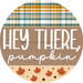 Fall Sign Pumpkin Decoe-4544 For Wreath 10 Round Metal