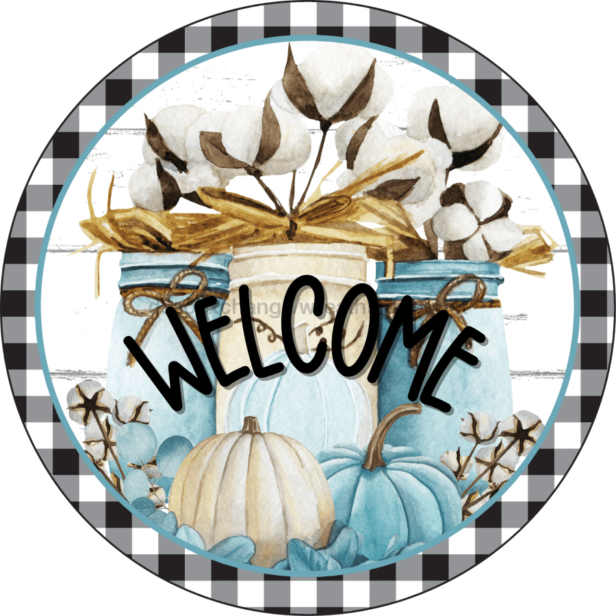 Fall Sign, Pumpkin Sign, DECOE-4550, Wreath Sign, 12