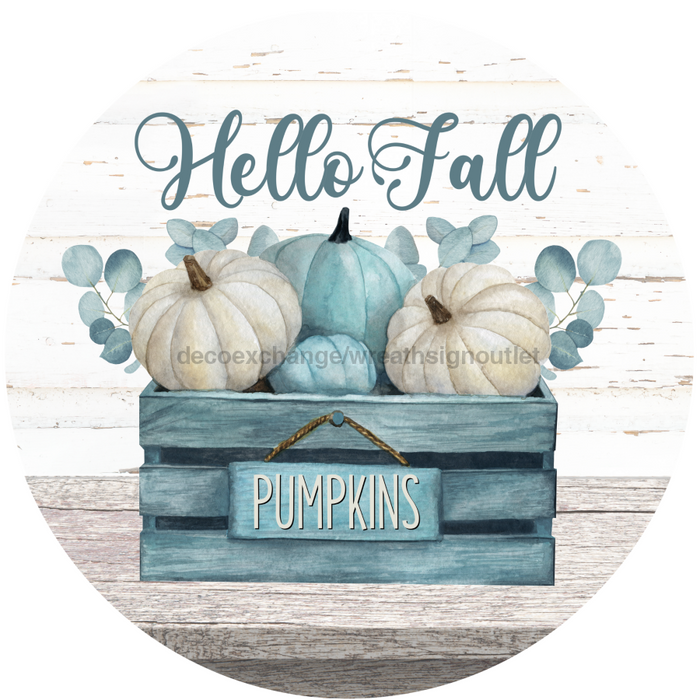 Fall Sign Thanksgiving Decoe-4540 Wreath 8 Metal Round