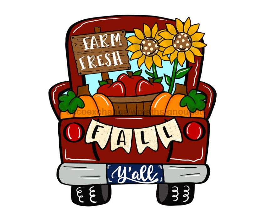 Fall Sign, Fall Truck, Pumpkin Sign, Autumn Sign, wood sign, CR-W-058 - DecoExchange®