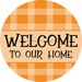 Fall Sign, Welcome Sign, DCO-00565, Sign For Wreath, 10" Round Metal Sign - DecoExchange®