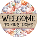 Fall Sign, Welcome Sign, DCO-00569, Sign For Wreath, 10" Round Metal Sign - DecoExchange®