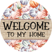 Fall Sign, Welcome Sign, DCO-00570, Sign For Wreath, 10" Round Metal Sign - DecoExchange®