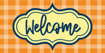 Fall Sign Welcome Decoe-4513 For Wreath 6X12 Metal 10