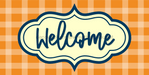 Fall Sign Welcome Decoe-4514 For Wreath 6X12 Metal 10