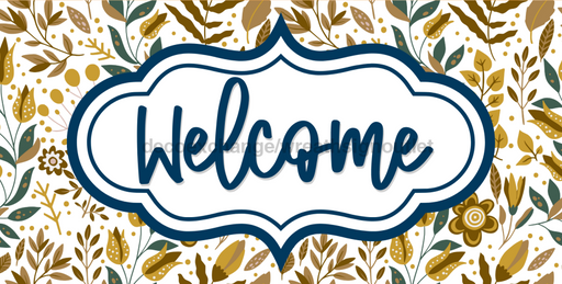 Fall Sign Welcome Decoe-4515 For Wreath 6X12 Metal 10