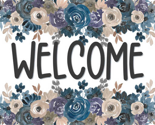 Fall Sign Welcome Decoe-4525 For Wreath 8X10 Metal 10