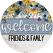 Fall Sign Welcome Decoe-4555 Wreath 8 Metal Round