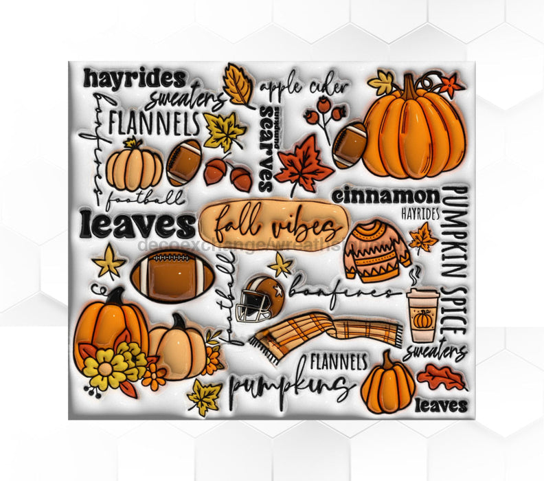 Fall Vibes Tumbler 20 Oz Skinny Decoetumbler-348