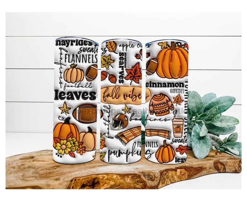 Fall Vibes Tumbler 20 Oz Skinny Decoetumbler-348