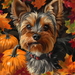Fall Yorkie Mb-00021 Sign For Wreath 10X10’ Metal