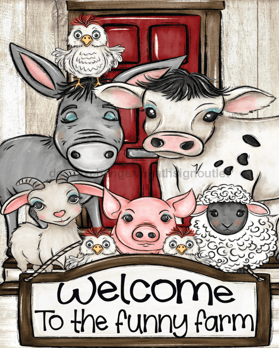 Farm Sign Animal Funny Dco-00575 For Wreath 8X10 Metal