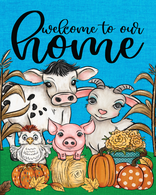 Farm Sign, Animal Sign, Welcome Sign, DCO-00574, Sign For Wreath, 8x10" Metal Sign - DecoExchange®