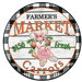 Farmers Market Sign, Easter Sign, DECOE-4064-DH, 18 Wood Round