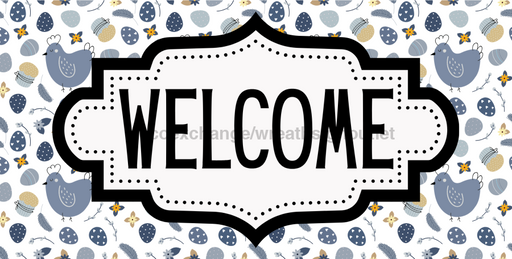 Farmhouse Welcome Sign, DCO-01238, Sign For Wreath, 6x12" Metal Sign - DecoExchange®