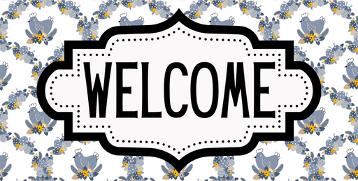 Farmhouse Welcome Sign, DCO-01239, Sign For Wreath, 6x12" Metal Sign - DecoExchange®