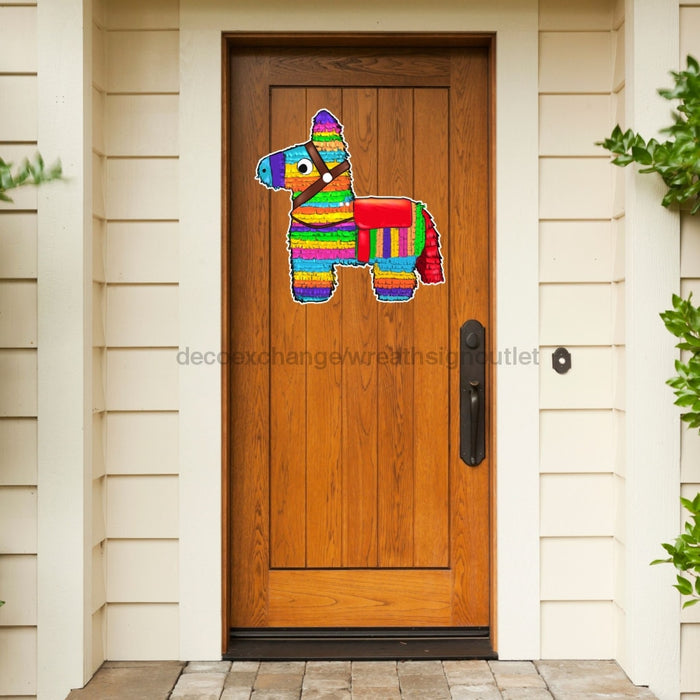 Fiesta Donkey Door Hanger Cut Bow Holes Wood Sign Decoe-W-903442 22