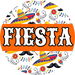 Fiesta Sign Orange Dbj-0010 For Wreath 10 Round Metal