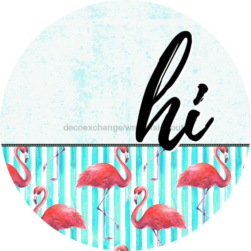 Flamingo Door Hanger Dco-01563-Dh 18’ Round Wood
