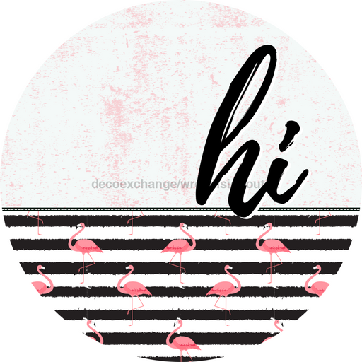 Flamingo Door Hanger Dco-01565-Dh 18’ Round Wood