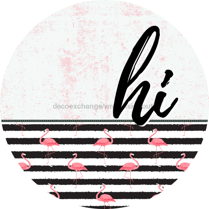 Flamingo Door Hanger Dco-01565-Dh 18’ Round Wood