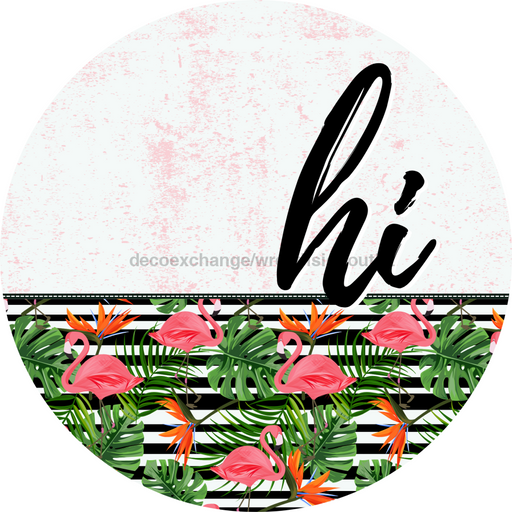 Flamingo Door Hanger Dco-01632-Dh 18’ Round Wood