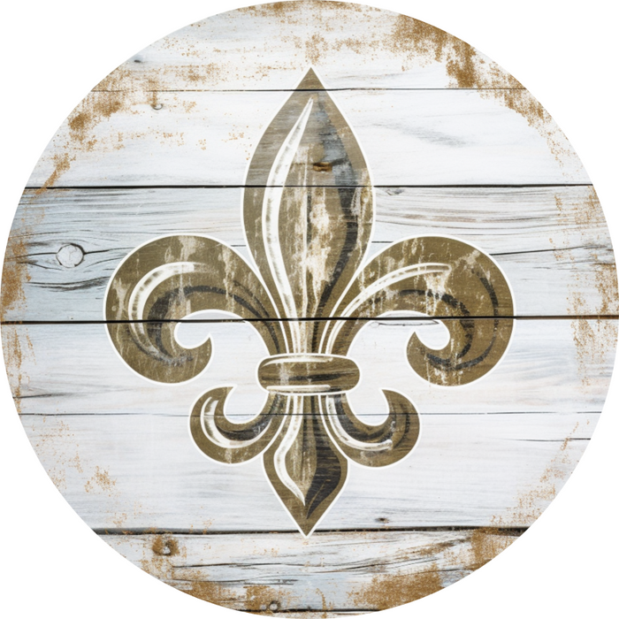 Fleur De Lis Door Hanger Dco-00922-Dh Sign For Wreath 18 Round