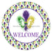 Fleur De Lis Sign, Mardi Gras Sign, DECOE-4067-DH, 18 Wood Round