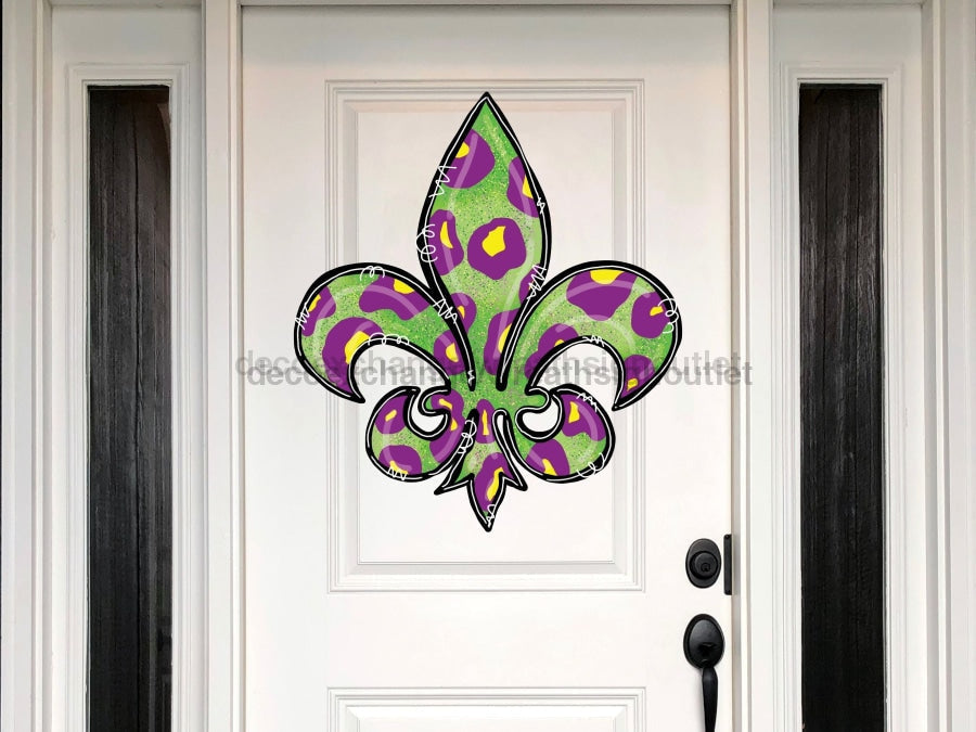 Fleur De Lis Sign Mardi Gras Louisiana Wood Sign Door Hanger Decoe-W-167 22