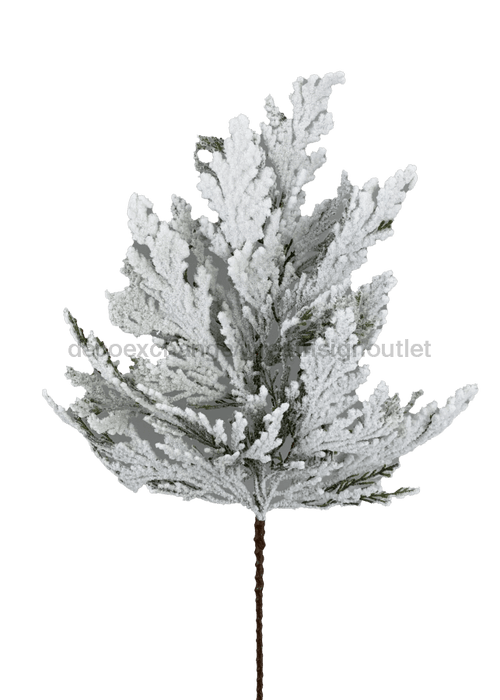 Flocked Cedar H16 85336SP24 - DecoExchange
