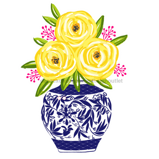 Floral Door Hanger Cut Bow Holes Wood Sign Decoe-W-903448 22