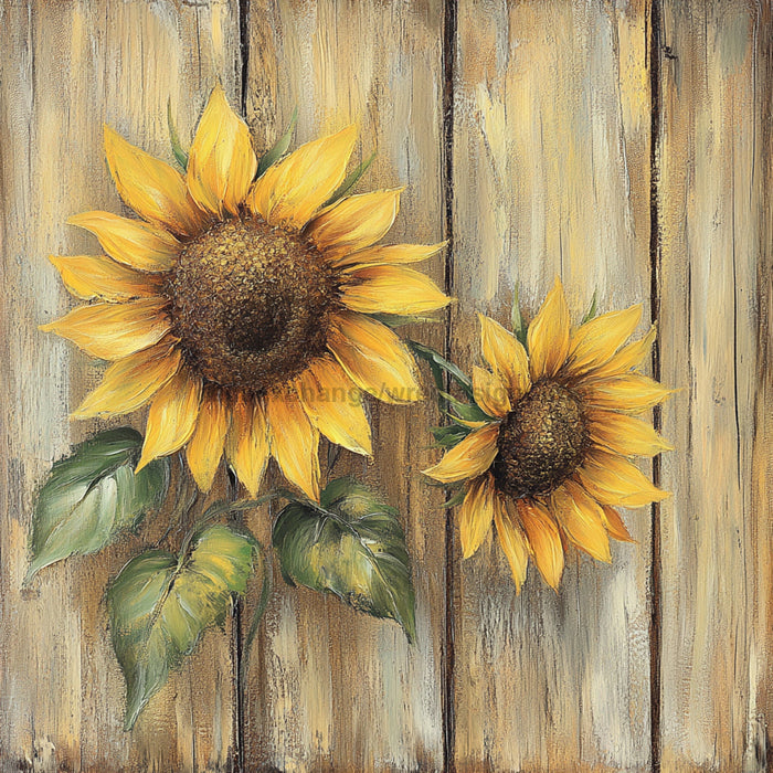 Floral Sign, Sunflower Sign, DCO-02371, Sign For Wreath, 10x10 Metal Sign