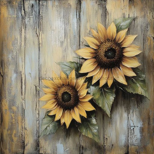 Floral Sign, Sunflower Sign, DCO-02374, Sign For Wreath, 10x10 Metal Sign