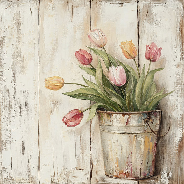 Floral Sign, Tulips Sign, DCO-02356, Sign For Wreath, 10x10 Metal Sign