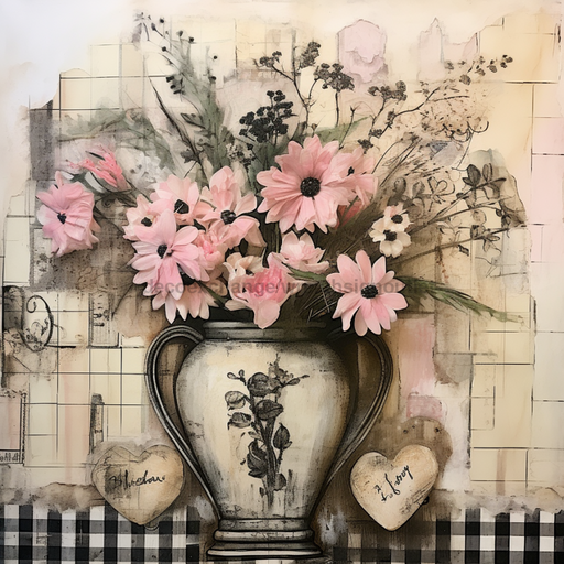 Floral Sign Vintage Oaw-0027 For Wreath 10X10 Metal