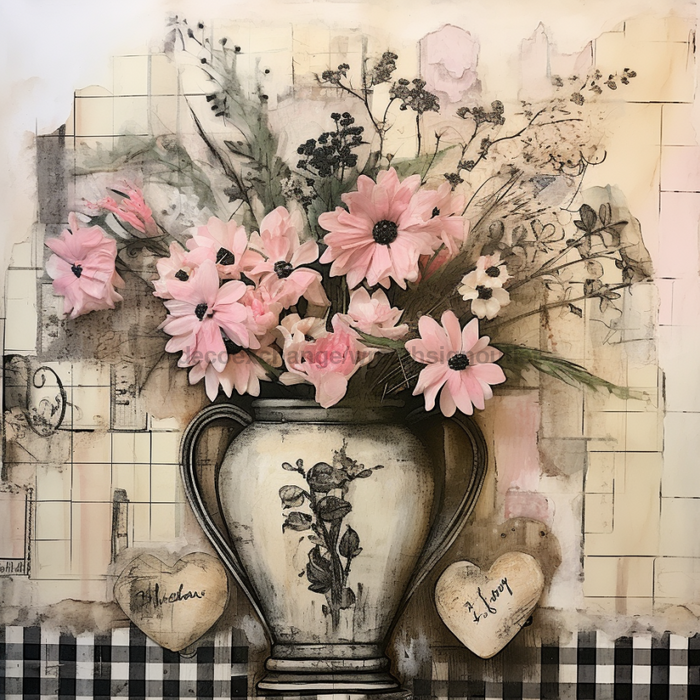 Floral Sign Vintage Oaw-0027 For Wreath 10X10 Metal