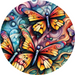 Flower Center Sign Butterfly Sc-Fc-0028 6’ Metal Round