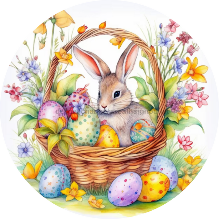 Flower Center Sign Easter Sc-Fc-0013 6’ Metal Round