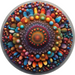 Flower Center Sign Geometric Sc-Fc-0003 6’ Metal Round