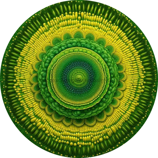 Flower Center Sign Geometric Sc-Fc-0004 6’ Metal Round
