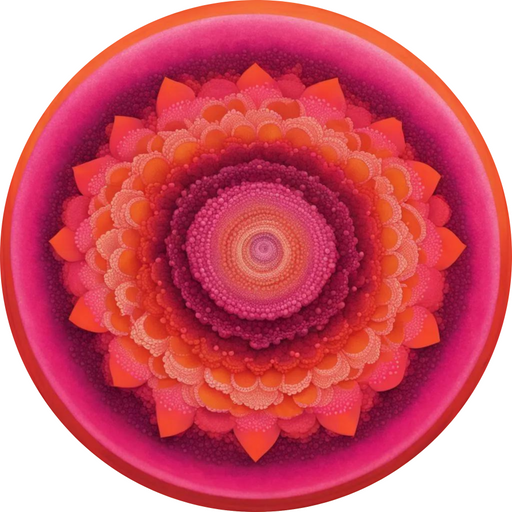 Flower Center Sign Geometric Sc-Fc-0005 6’ Metal Round