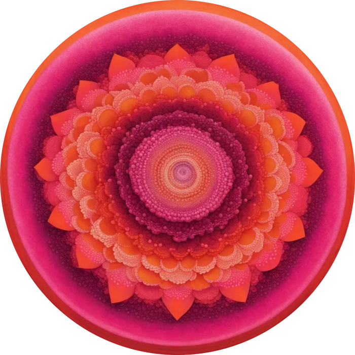 Flower Center Sign Geometric Sc-Fc-0005 6’ Metal Round