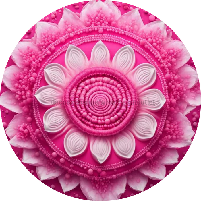 Flower Center Sign Geometric Sc-Fc-0017 6’ Metal Round