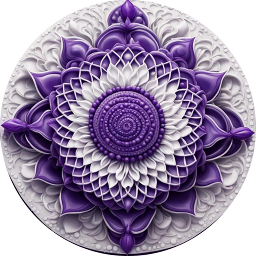 Flower Center Sign Geometric Sc-Fc-0021 6’ Metal Round