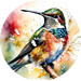 Flower Center Sign Hummingbird Sc-Fc-0027 6’ Metal Round