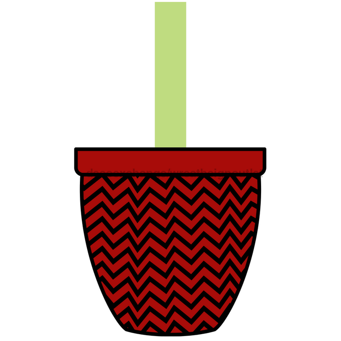 Flower Wreath Attachment, Flower Pot wood sign, DECOE-W-90022, 19" Door Hanger - DecoExchange®