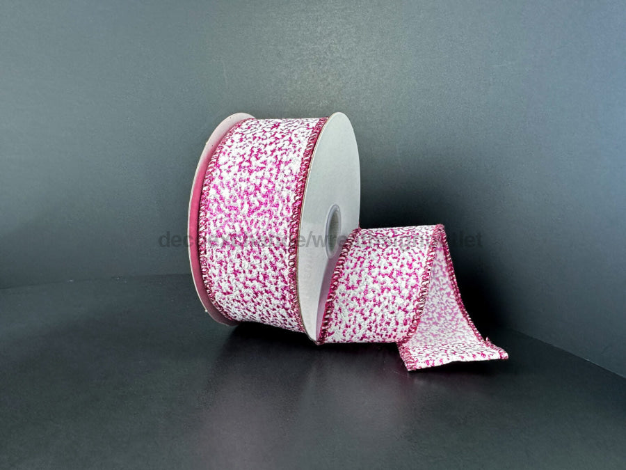 Fuch Glt-Wht Confetti 1.5’’X10Y 72530-09-28 Ribbon