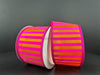 Fuchsia Satin With Orange Stripes And Edge Ribbon 2.5 Inches X 10 Yards 46426-40-19